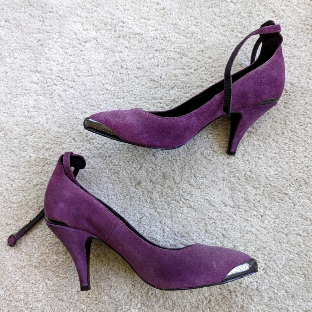 Free People Purple Suede Pumps